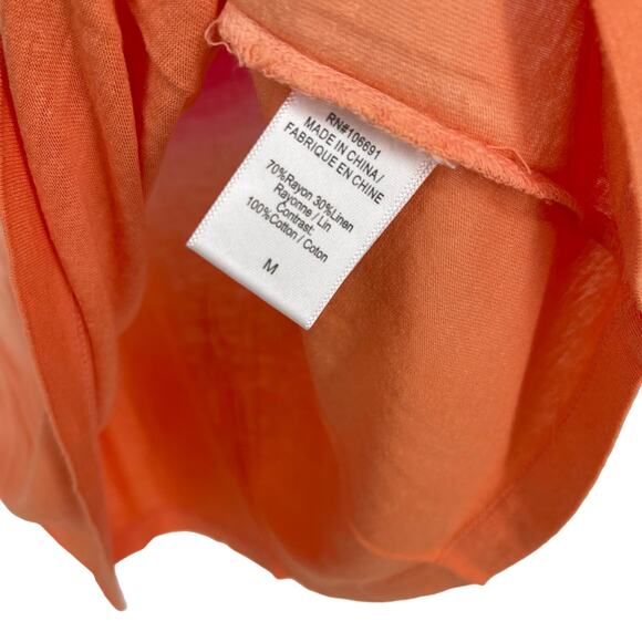 Young Fabulous & Broke Boho Pink Orange White Ombre Top Medium Sleeveless - Picture 5 of 6